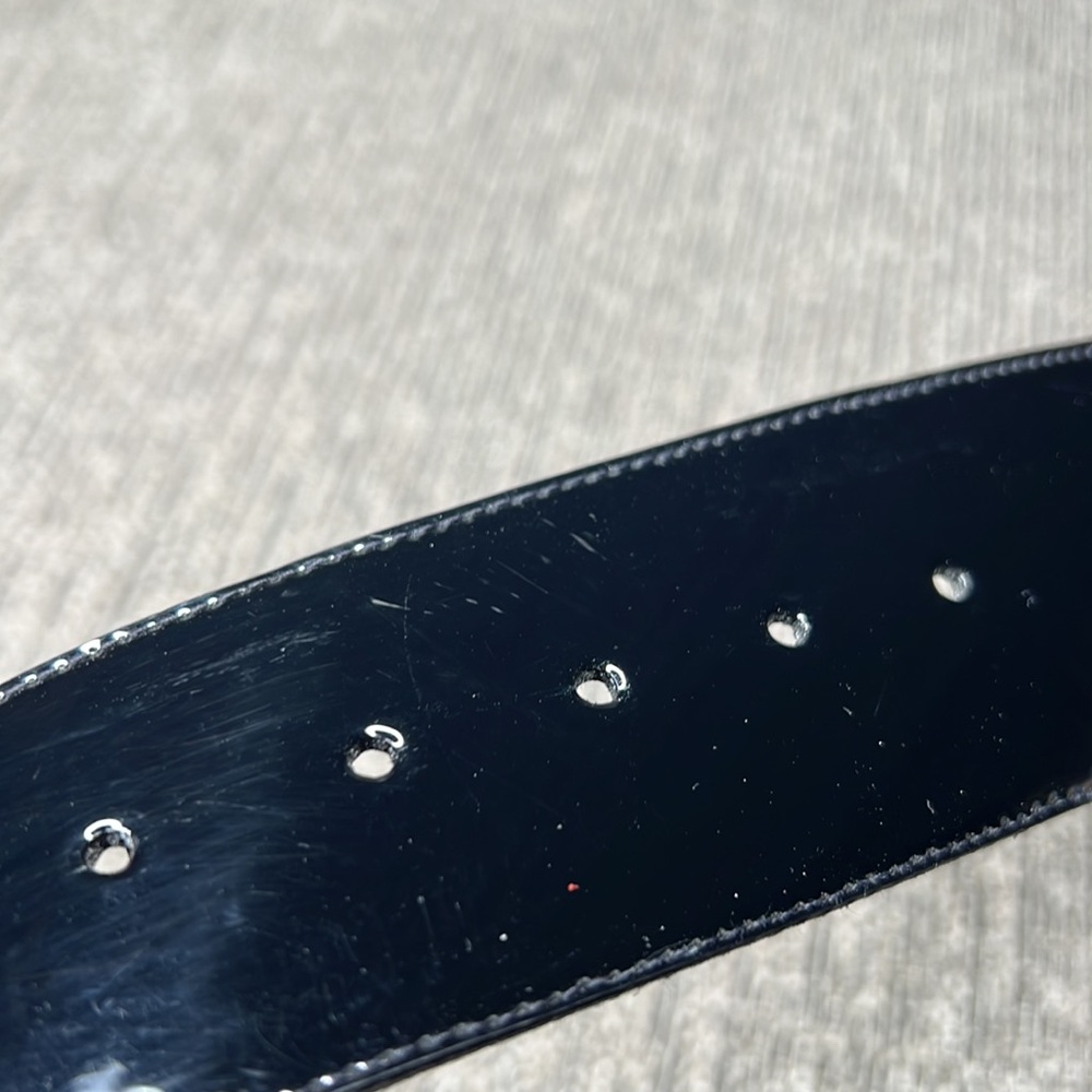 Accessories by Pearl black shiny belt size medium - Picture 9 of 10